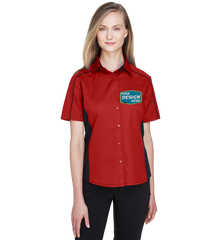 NORTH END Custom Ladies' Fuse Colorblock Twill Shirt