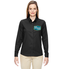 NORTH END Custom Ladies' Paramount Wrinkle-Resistant Cotton Blend Twill Checkered Shirt