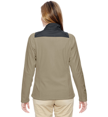 NORTH END Custom Ladies' Excursion Trail Fabric-Block Fleece Jacket