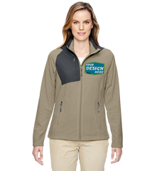 NORTH END Custom Ladies' Excursion Trail Fabric-Block Fleece Jacket