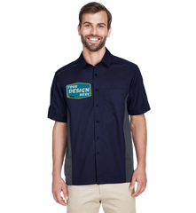 NORTH END Custom Men's Tall Fuse Colorblock Twill Shirt