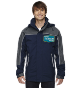 NORTH END Custom Men's Adult 3-in-1 Seam-Sealed Mid-Length Jacket with Piping