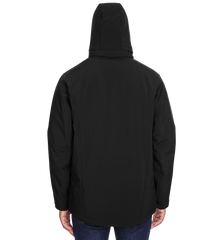 NORTH END Custom Men's Glacier Insulated Three-Layer Fleece Bonded Soft Shell Jacket with Detachable Hood