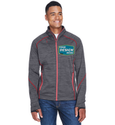 NORTH END Custom Men's Flux Melange Bonded Fleece Jacket