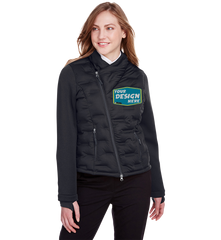 NORTH END Custom Ladies' Loft Pioneer Hybrid Bomber Jacket