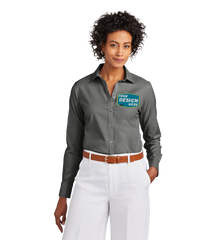 Brooks Brothers Custom Women's Wrinkle-Free Stretch Pinpoint Shirt