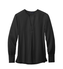 Brooks Brothers Custom Women's Open-Neck Satin Blouse