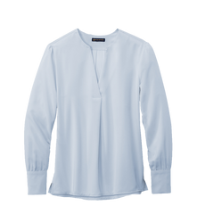 Brooks Brothers Custom Women's Open-Neck Satin Blouse