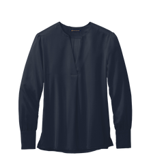 Brooks Brothers Custom Women's Open-Neck Satin Blouse