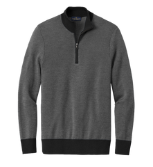 Brooks Brothers Custom Men's Washable Merino Birdseye 1/4-Zip Sweater