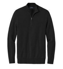 Brooks Brothers Custom Men's Washable Merino Birdseye 1/4-Zip Sweater