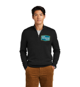 Brooks Brothers Custom Men's Washable Merino Birdseye 1/4-Zip Sweater