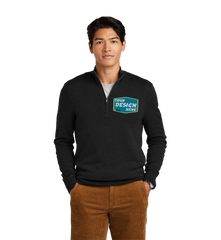 Brooks Brothers Custom Men's Washable Merino Birdseye 1/4-Zip Sweater