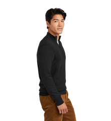 Brooks Brothers Custom Men's Washable Merino Birdseye 1/4-Zip Sweater