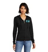 District Custom Women's Fitted Jersey Full-Zip Hoodie