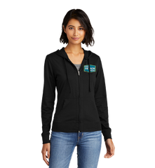 District Custom Women's Fitted Jersey Full-Zip Hoodie
