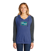 District Custom Women's Lightweight Fleece Raglan Hoodie