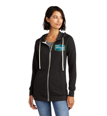 District Custom Women's Perfect Tri French Terry Full-Zip Hoodie