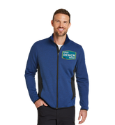 EDDIE BAUER Custom Men's Full-Zip Heather Stretch Fleece Jacket.