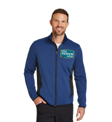 EDDIE BAUER Custom Men's Full-Zip Heather Stretch Fleece Jacket.