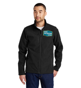 EDDIE BAUER Custom Men's Shaded Crosshatch Soft Shell Jacket.