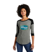 NEW ERA Custom Ladies Heritage Blend 3/4-Sleeve Baseball Raglan Tee.