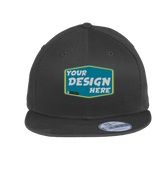 NEW ERA Custom Unisex Flat Bill Snapback Cap.