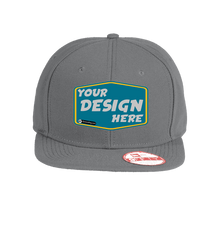 NEW ERA Custom Unisex Original Fit Flat Bill Snapback Cap.
