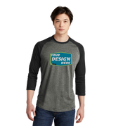 NEW ERA Custom Men's Heritage Blend 3/4-Sleeve Baseball Raglan Tee.