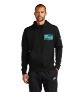 NIKE Custom Men's Club Fleece Sleeve Swoosh Full-Zip Hoodie