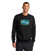 NIKE Custom Men's Club Fleece Sleeve Swoosh Crew