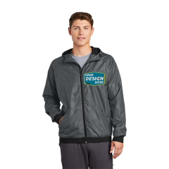 SPORT-TEK Custom Men's Embossed Hooded Wind Jacket