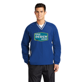 SPORT-TEK Custom Men's Tipped V-Neck Raglan Wind Shirt