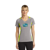 SPORT-TEK Custom Ladies Heather Colorblock Contender V-Neck Tee