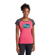 SPORT-TEK Custom Ladies Heather-On-Heather Contender Scoop Neck Tee