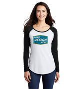SPORT-TEK Custom Ladies PosiCharge Long Sleeve Tri-Blend Wicking Scoop Neck Raglan Tee