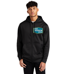 SPORT-TEK Custom Men's Sport-Wick Fleece Full-Zip Hooded Jacket