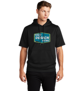 SPORT-TEK Custom Men's Sport-Wick Fleece Short Sleeve Hooded Pullover