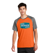 SPORT-TEK Custom Men's Heather-On-Heather Contender Tee
