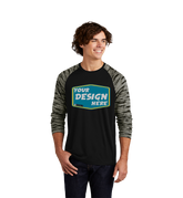 SPORT-TEK Custom Men's Drift Camo Colorblock Long Sleeve Tee