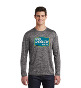 SPORT-TEK Custom Men's PosiCharge Long Sleeve Electric Heather Tee