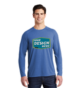 SPORT-TEK Custom Men's PosiCharge Long Sleeve Tri-Blend Wicking Raglan Tee