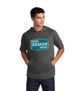 SPORT-TEK Custom Men's PosiCharge Tri-Blend Wicking Short Sleeve Hoodie