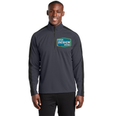 SPORT-TEK Custom Men's Sport-Wick Textured Colorblock 1/4-Zip Pullover