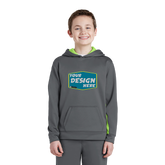 SPORT-TEK Custom Unisex Youth Sport-Wick Fleece Colorblock Hooded Pullover