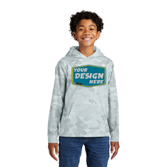 SPORT-TEK Custom Unisex Youth Sport-Wick CamoHex Fleece Hooded Pullover