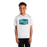 SPORT-TEK Custom Unisex Youth Sport-Wick Fleece Short Sleeve Hooded Pullover