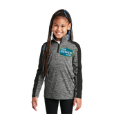 SPORT-TEK Custom Unisex Youth PosiCharge Electric Heather Colorblock 1/4-Zip Pullover