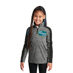 SPORT-TEK Custom Unisex Youth PosiCharge Electric Heather Colorblock 1/4-Zip Pullover