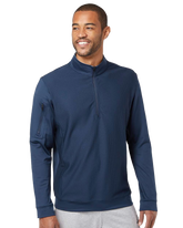 ADIDAS Custom Men's Performance Textured Quarter-Zip Pullover